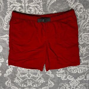 Columbia Men's Cargo Shorts L Red Mesh Lined with Belt Casual Summer